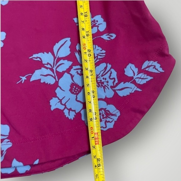 Title Nine Floral Rash Guard Swim Shirt Small Long Sleeve Zip Neck Women's - Picture 5 of 9